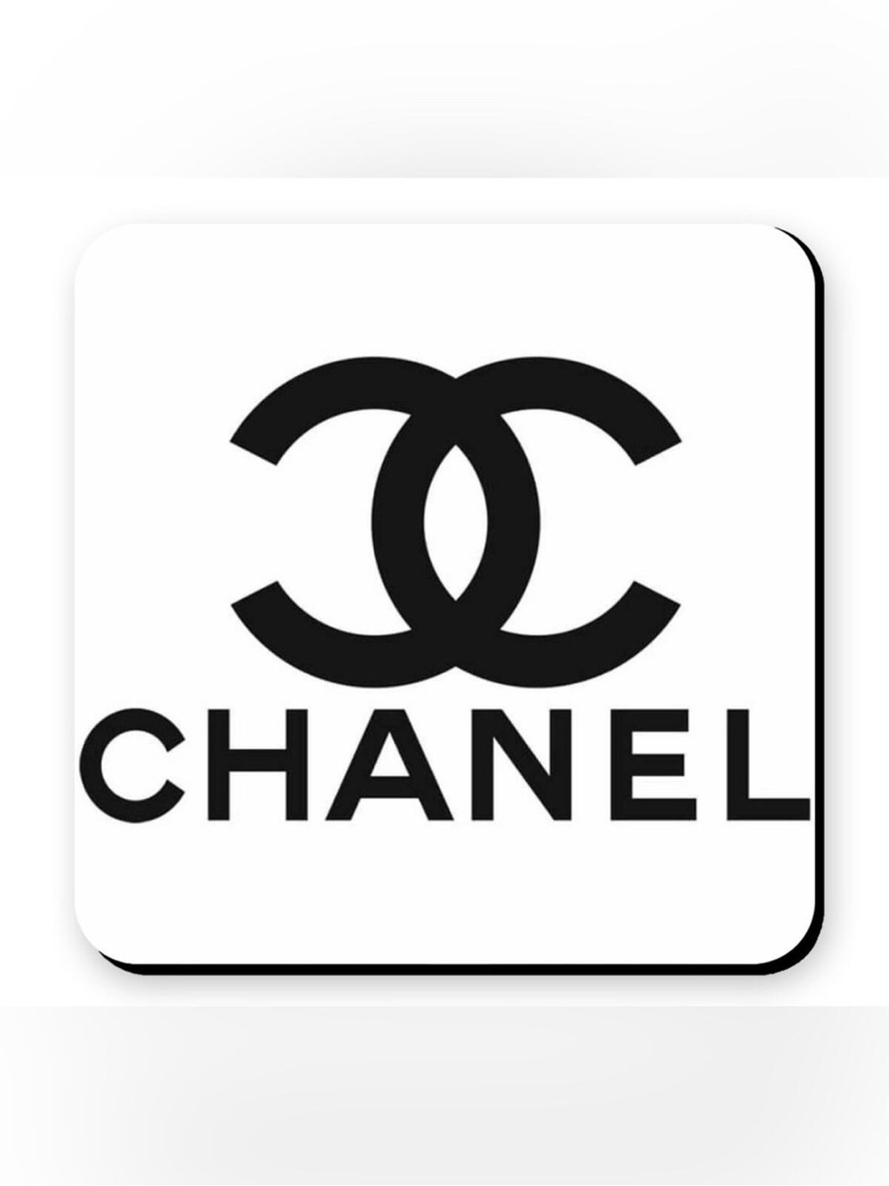 Chanel Logo Novelty Fashion Coaster Set - Set of 4 Glossy Coasters - Picture 4 of 7